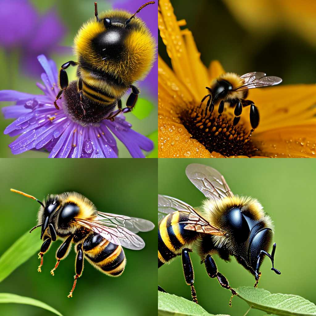 A bee on a rainy day