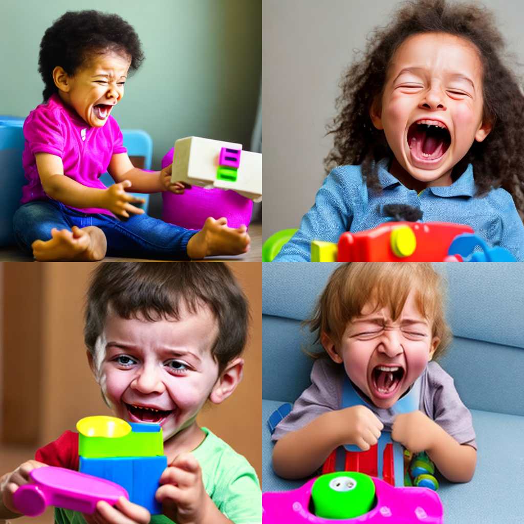 A child's reaction to getting a new toy