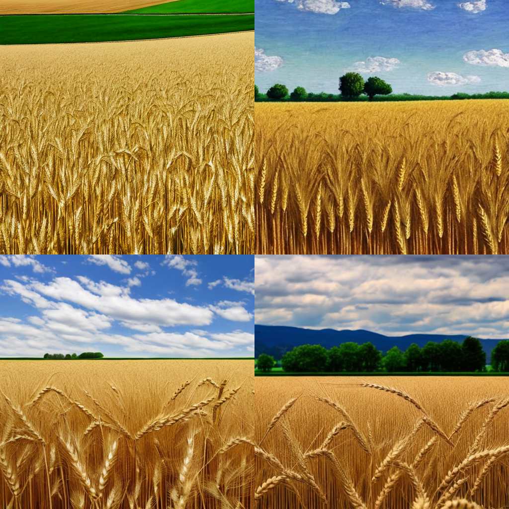 A wheat field in the spring