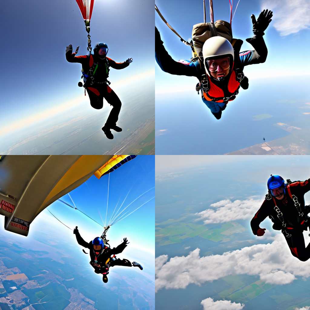 A skydiver ready to jump