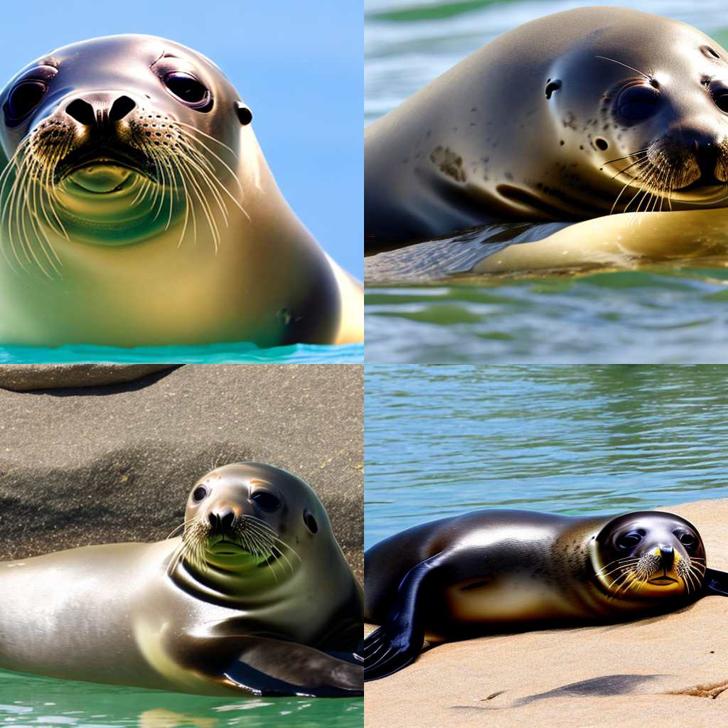 A sunbathing seal