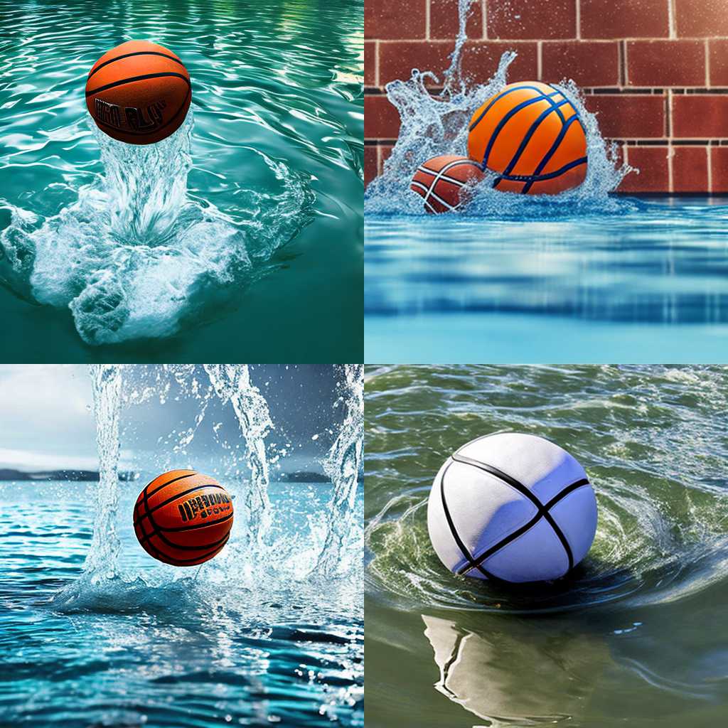 A basketball in water