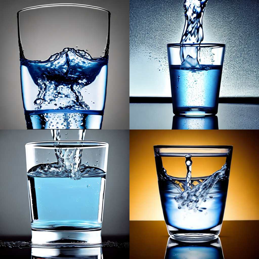 A glass of water held upside-down