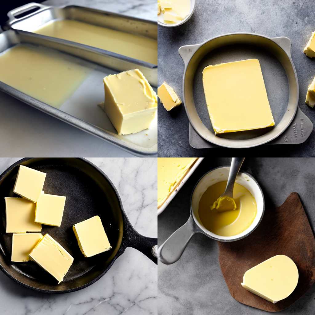 A piece of butter in a cold pan