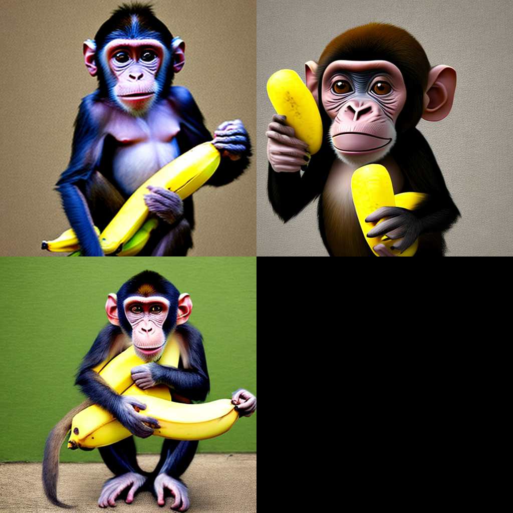 A monkey holding a banana