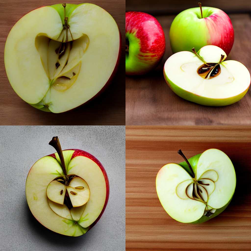 A freshly cut apple slice