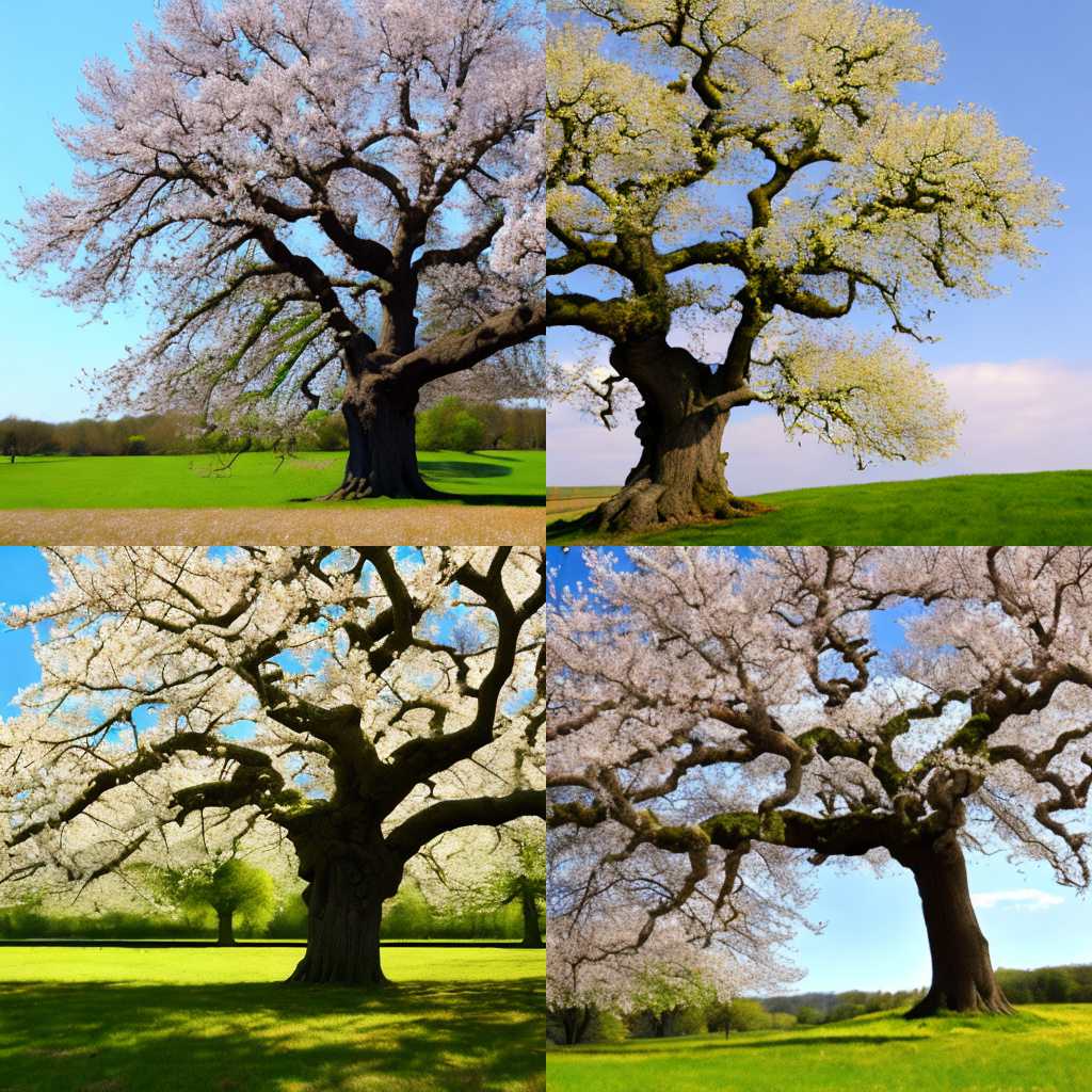 An oak tree in spring