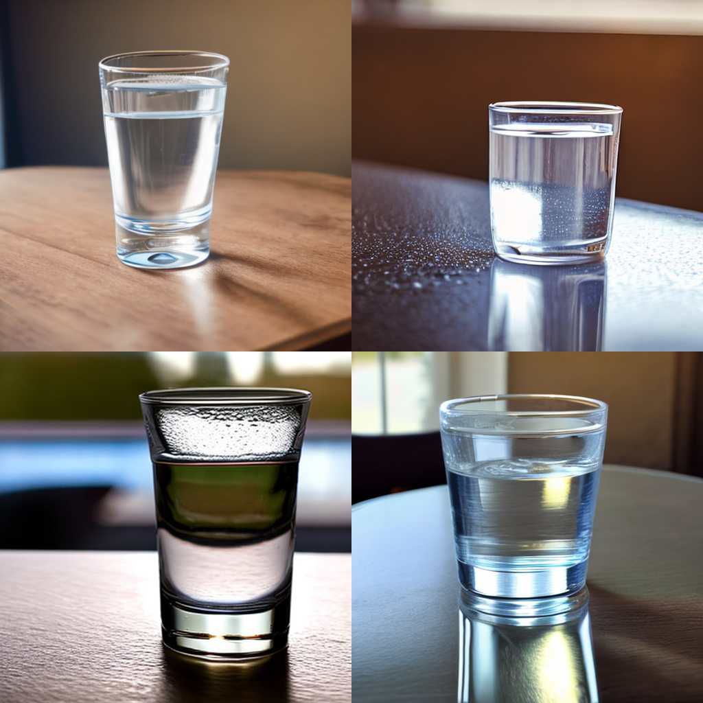 A glass of water placed on a table