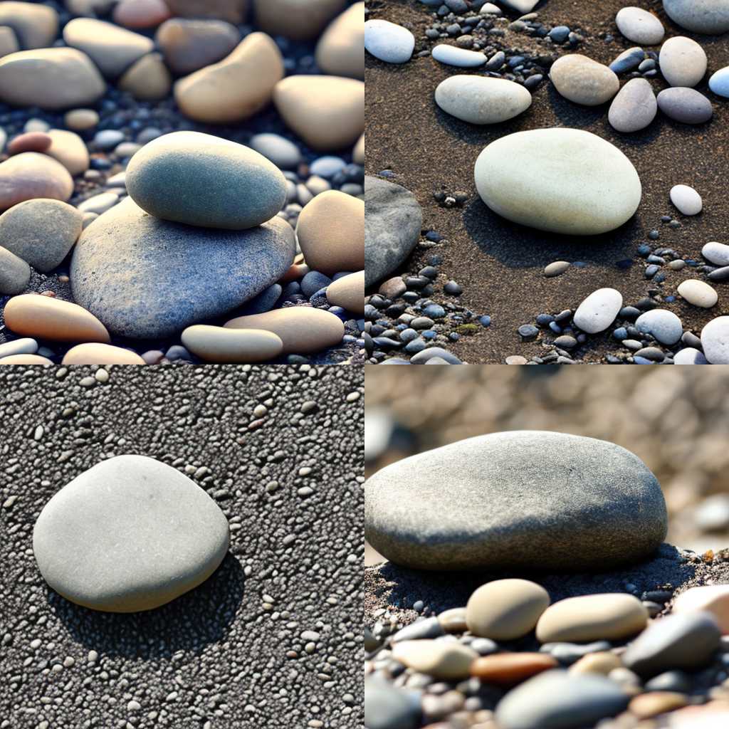 A pebble near the water