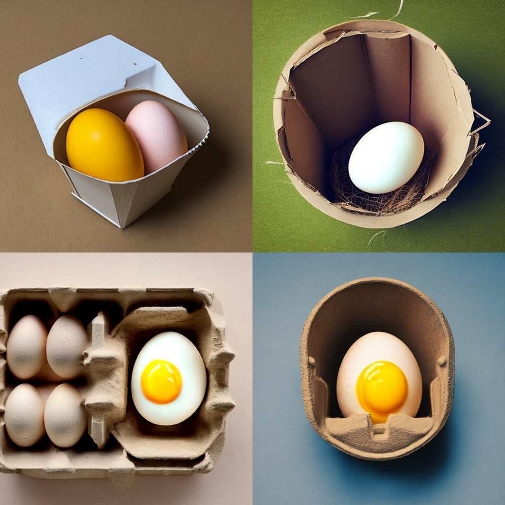 An egg in a carton