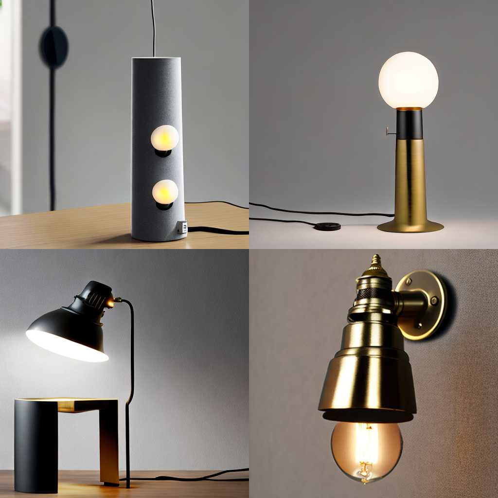 A lamp with the knob switched on