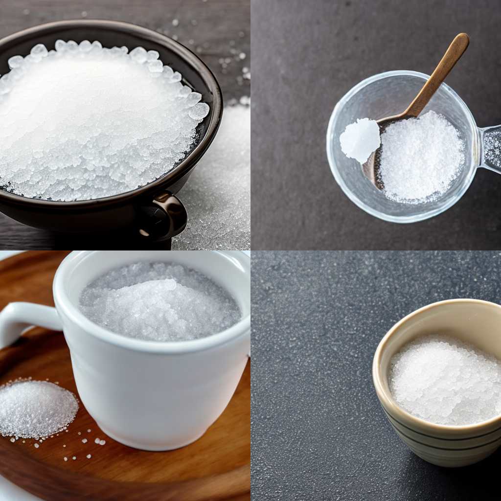 A cup of water with salt just added