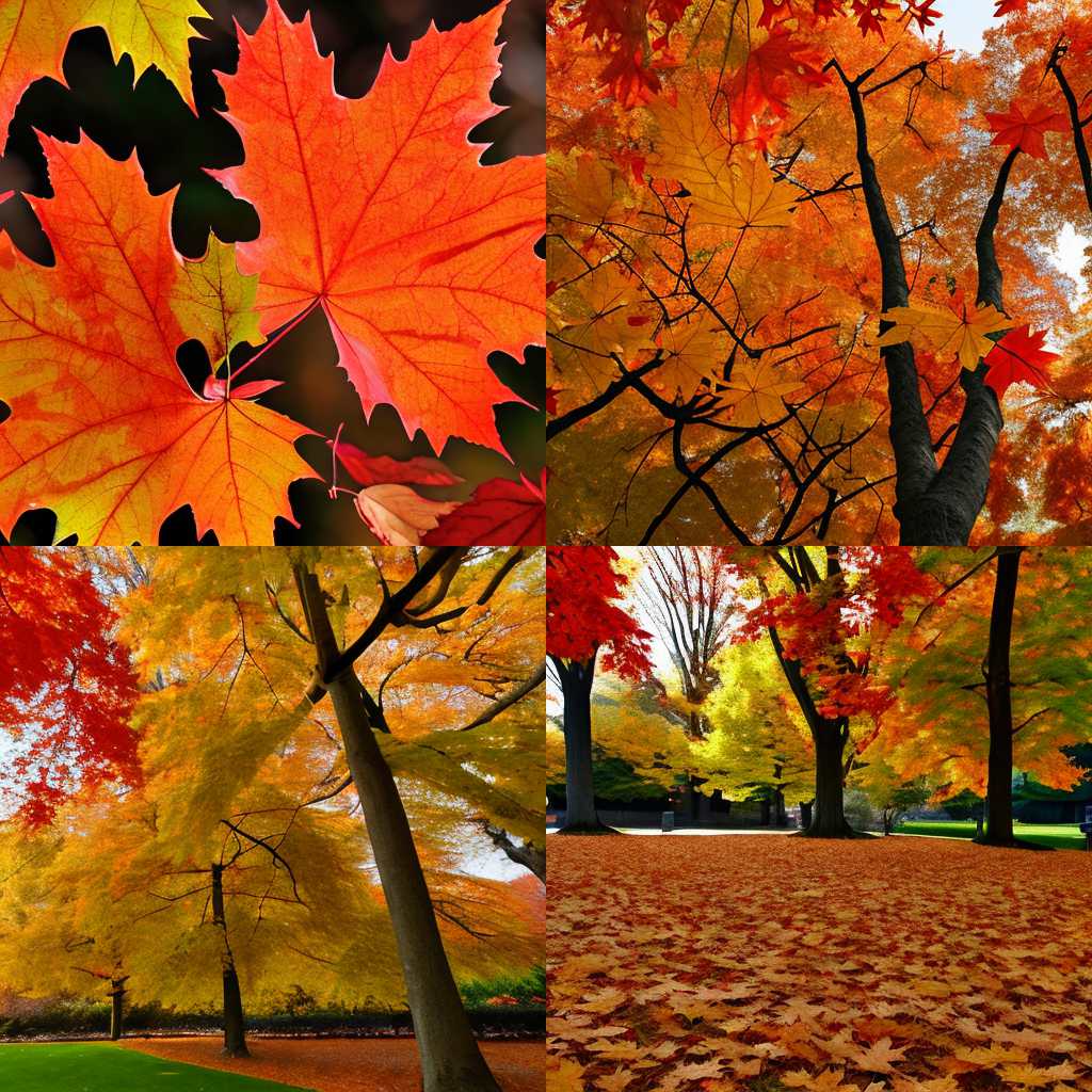 Maple leaves during autumn