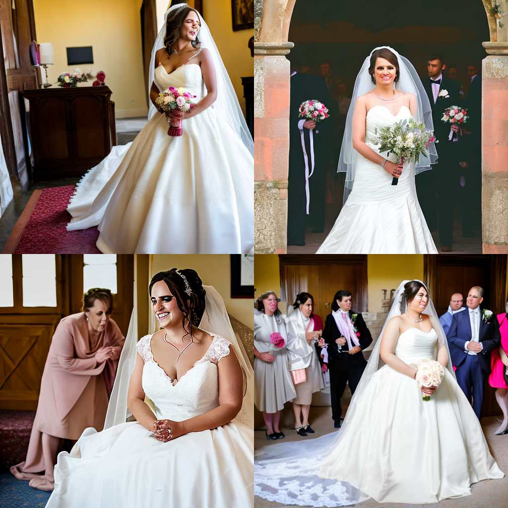 A bride during the wedding