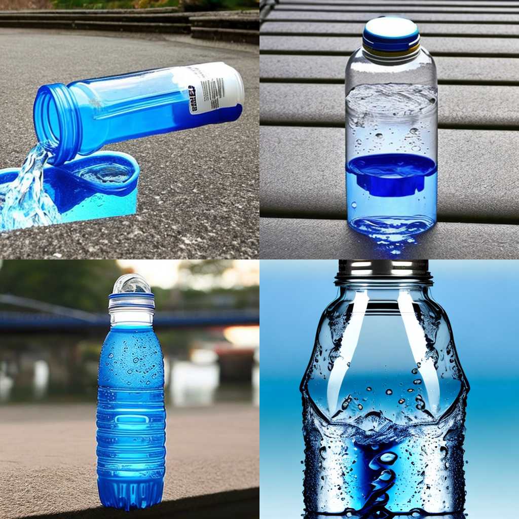 A capped water bottle turning upside down