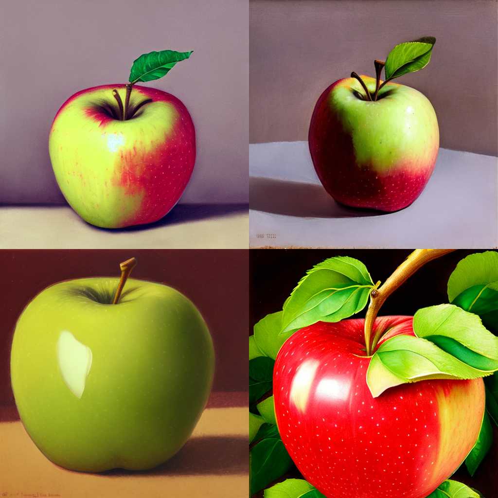 A ripe apple