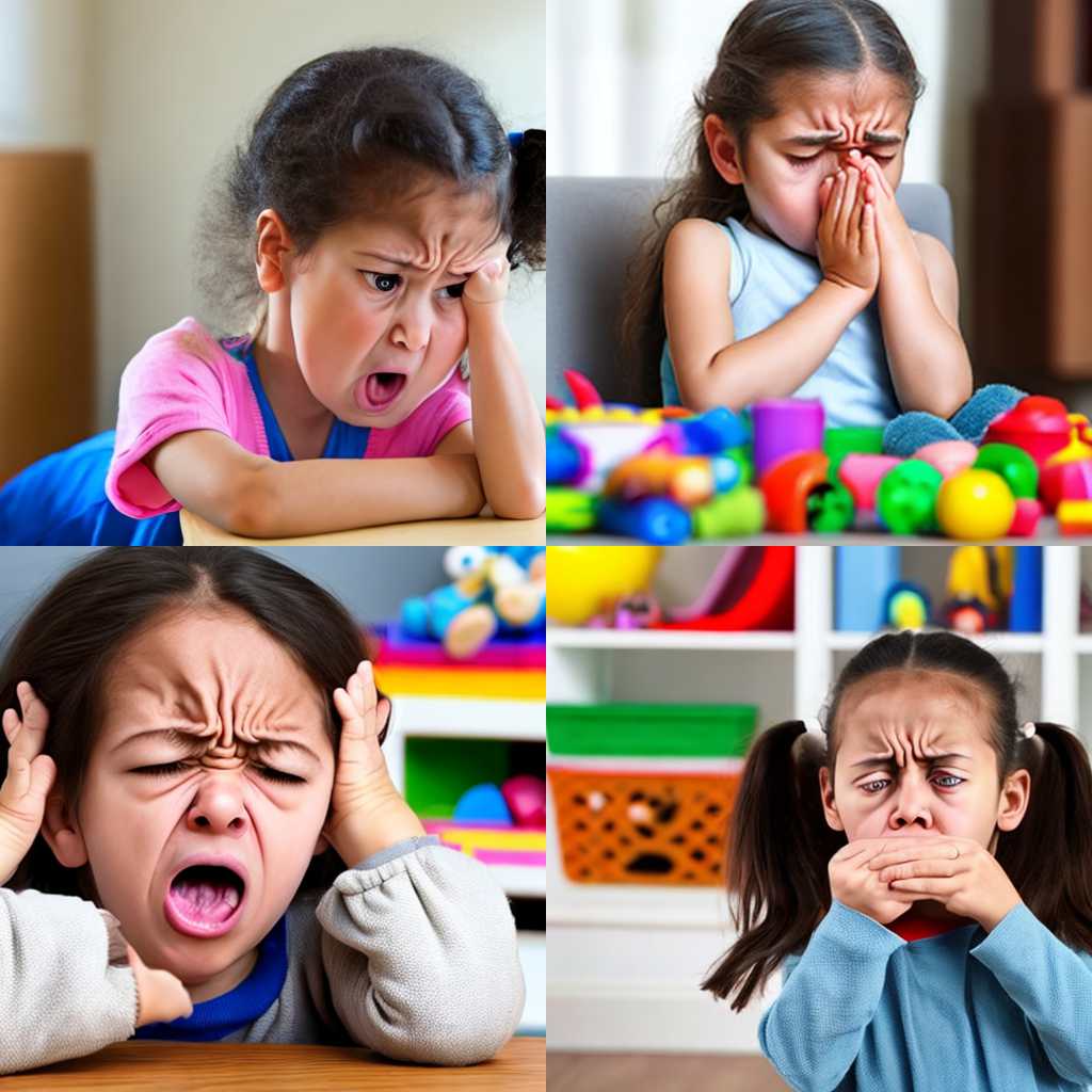 A child's reaction to her parent taking her toys away