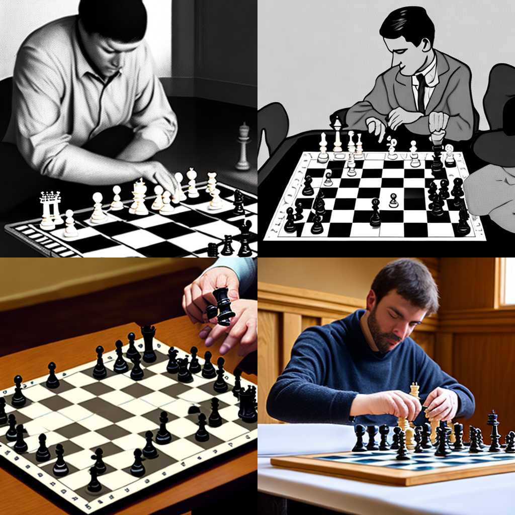 A chess player setting up pieces