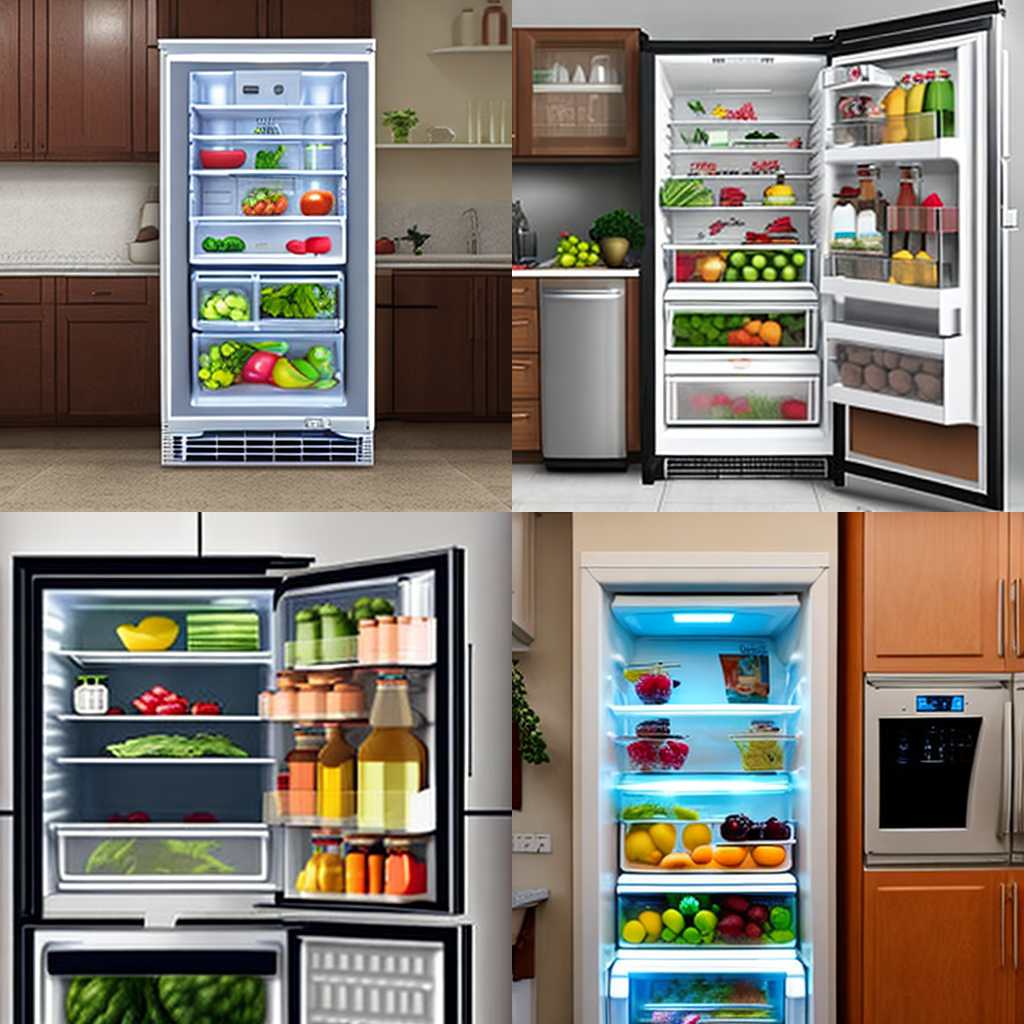 An open fridge connected to electricity