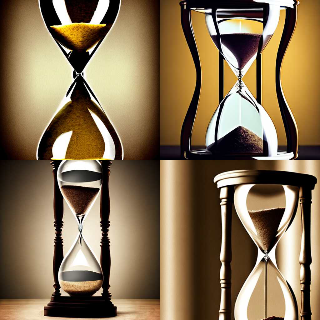 An hourglass just starting to count