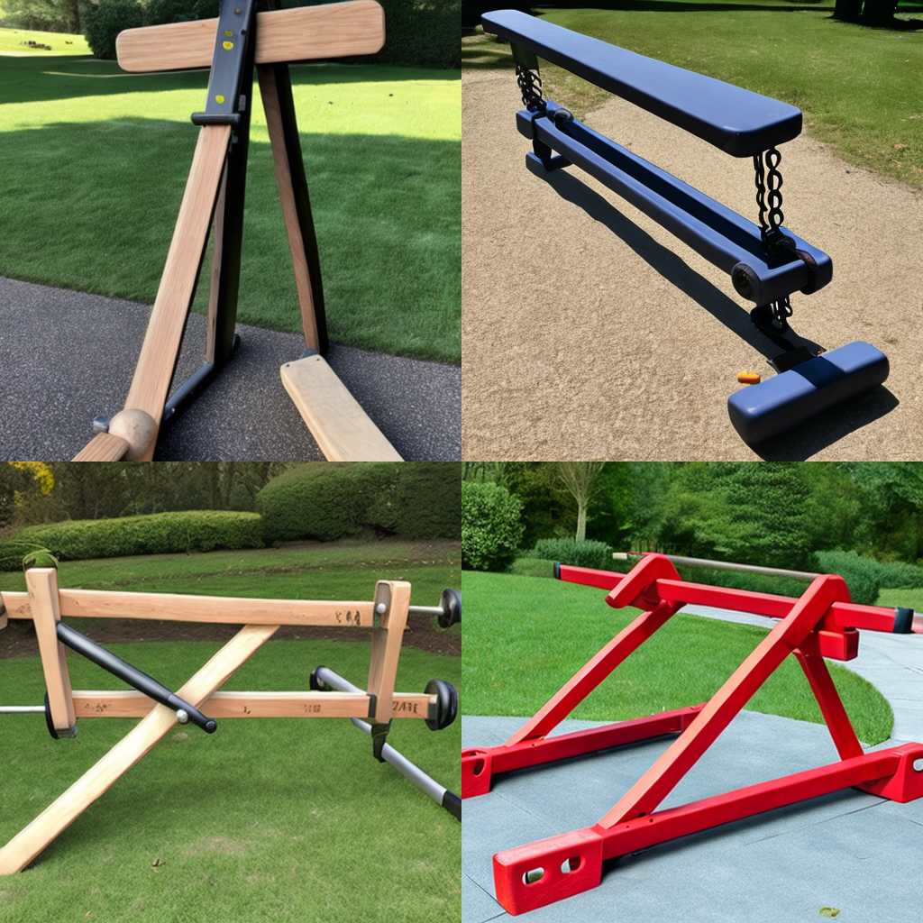 A seesaw with uneven weights on both sides