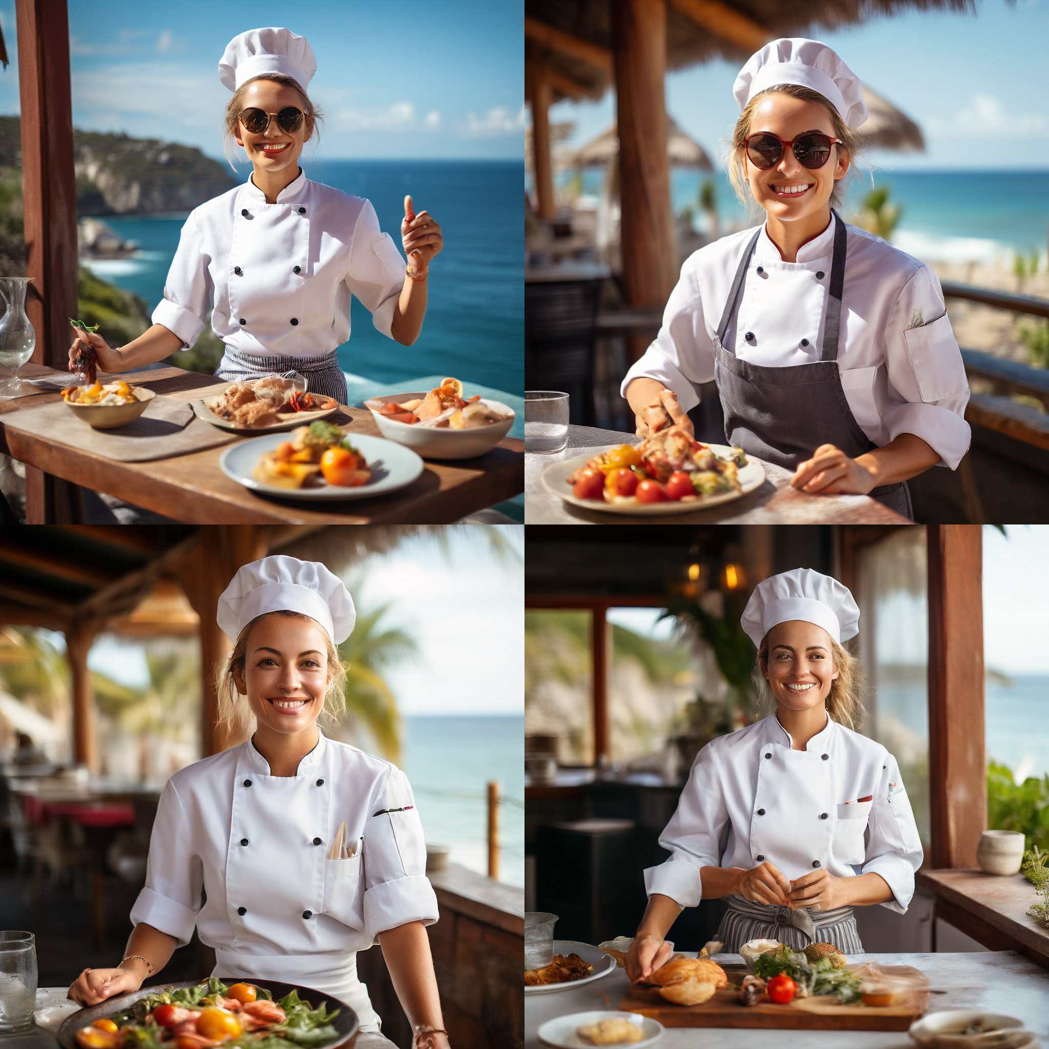 A chef enjoying her vacation