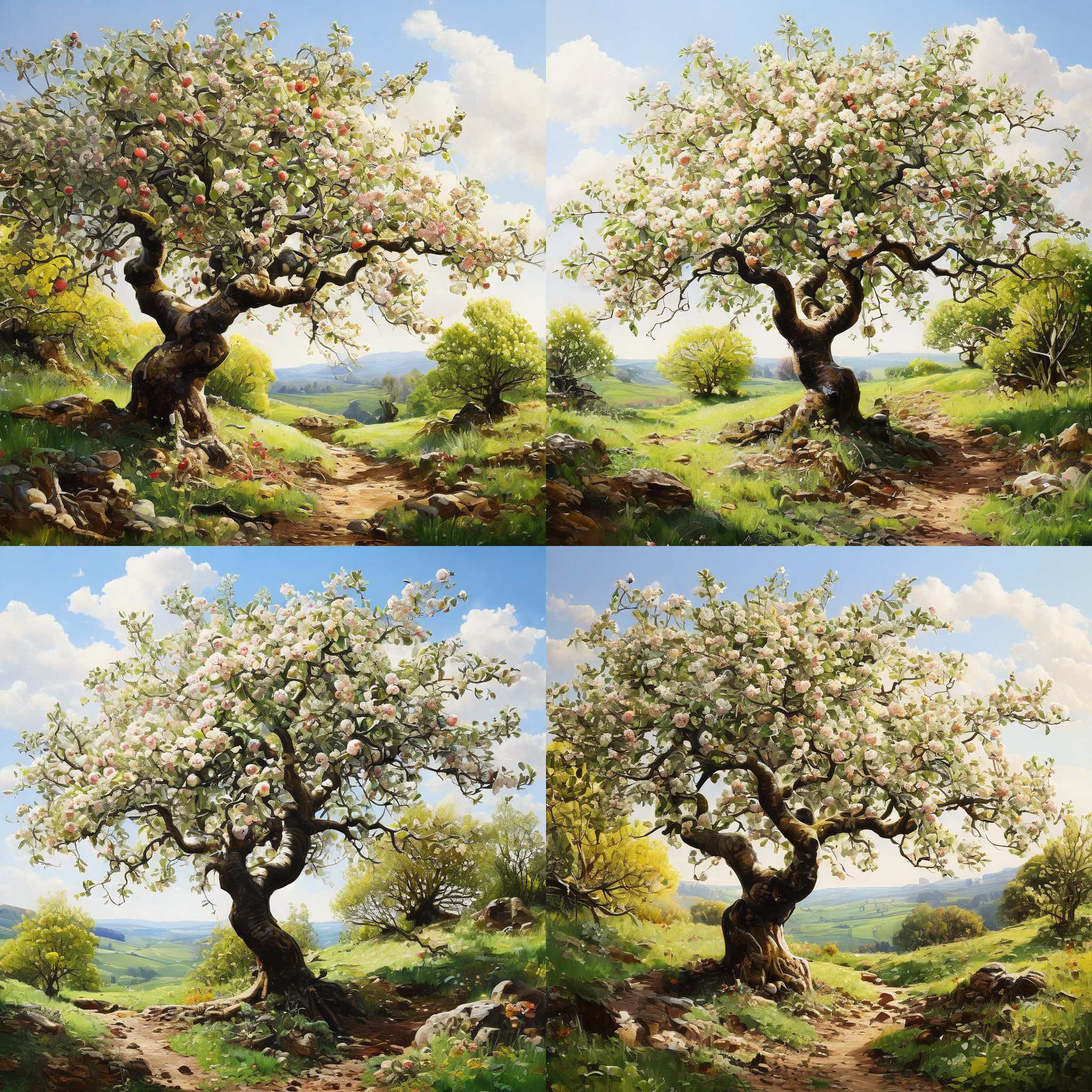 An apple tree in spring