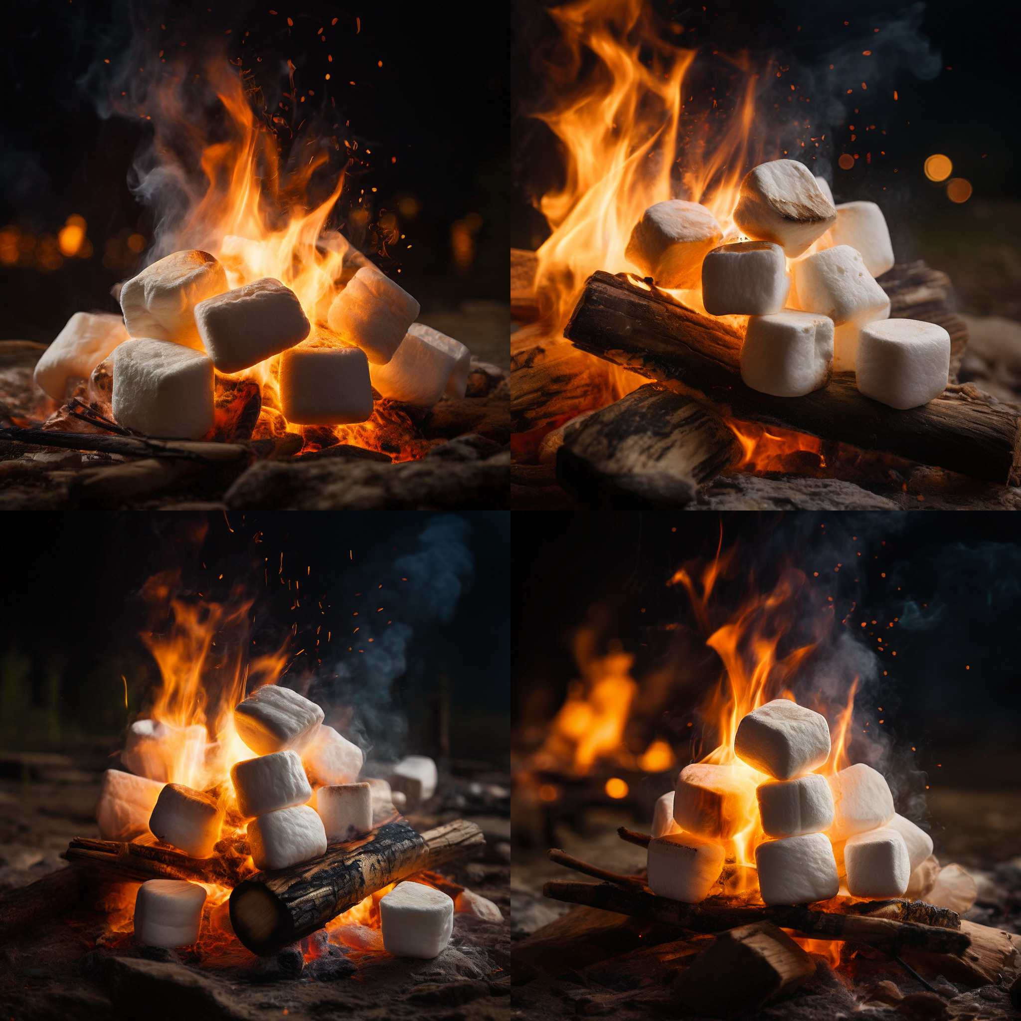 Marshmallow over a bonfire