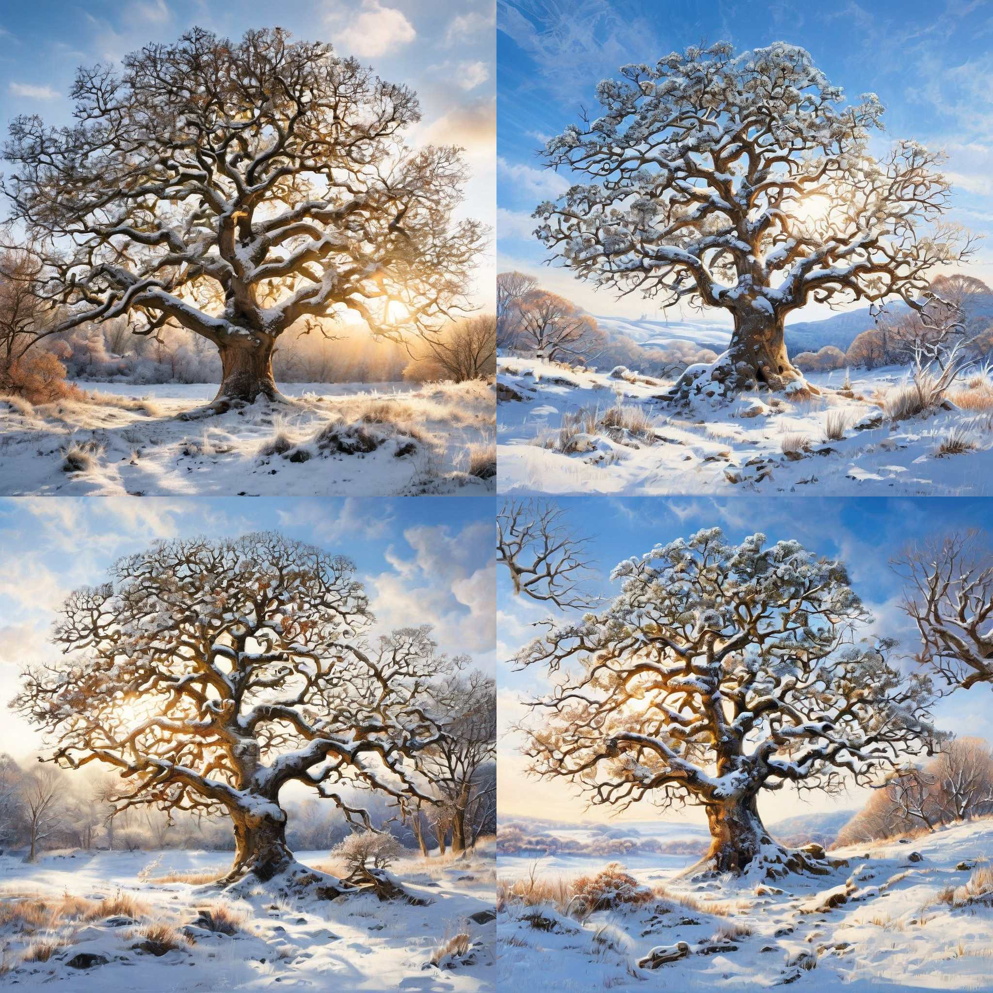 An oak tree in winter