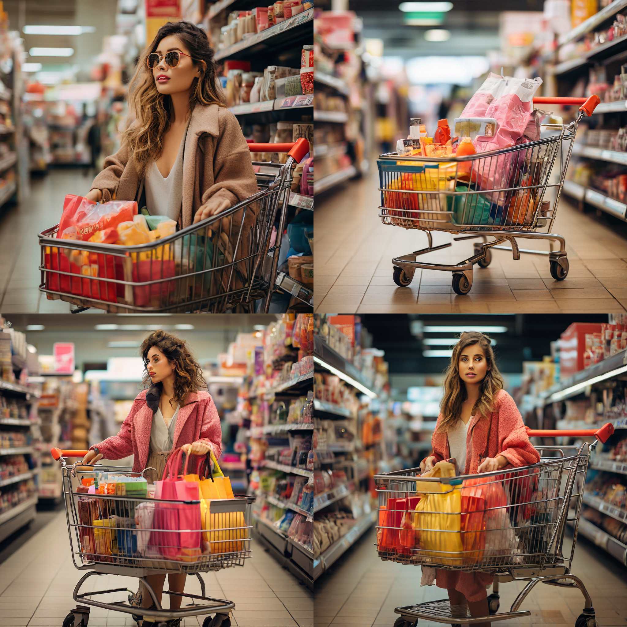 A shopper's cart before she buys anything