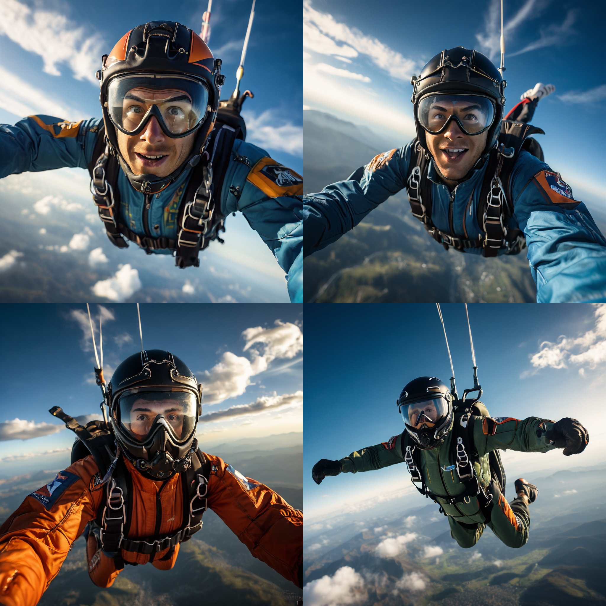 A skydiver ready to jump