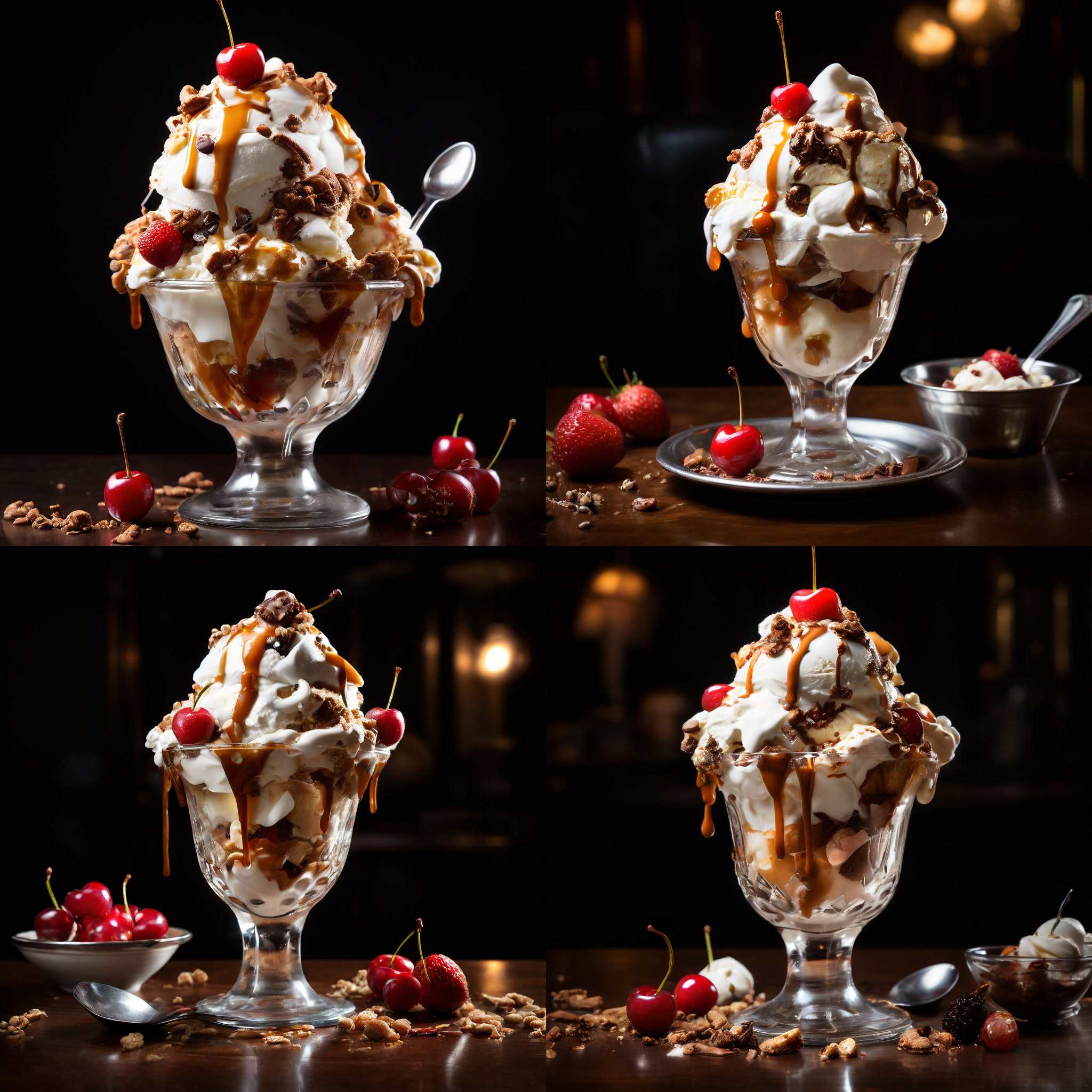 A sundae untouched for several hours