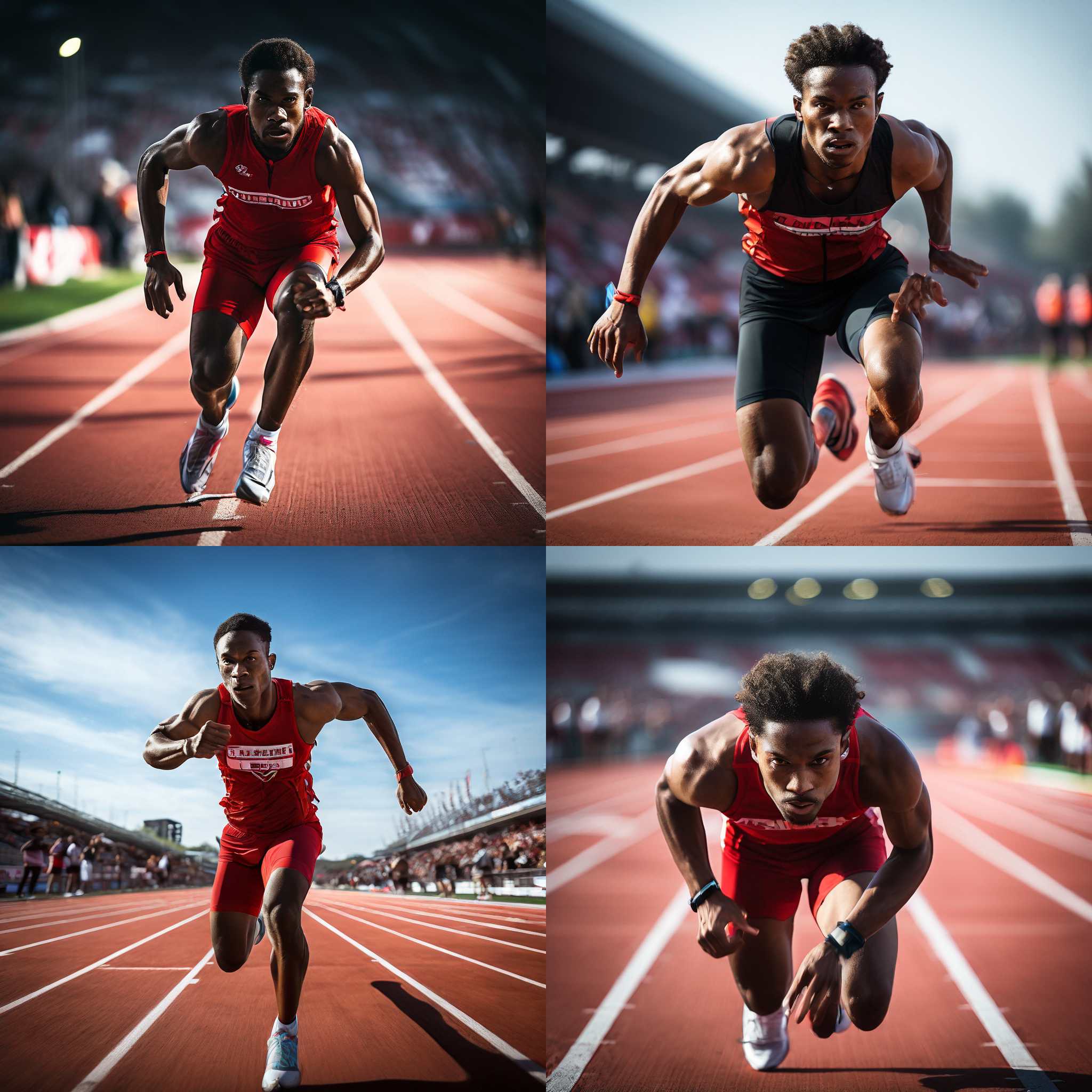 A track athlete competing in a race