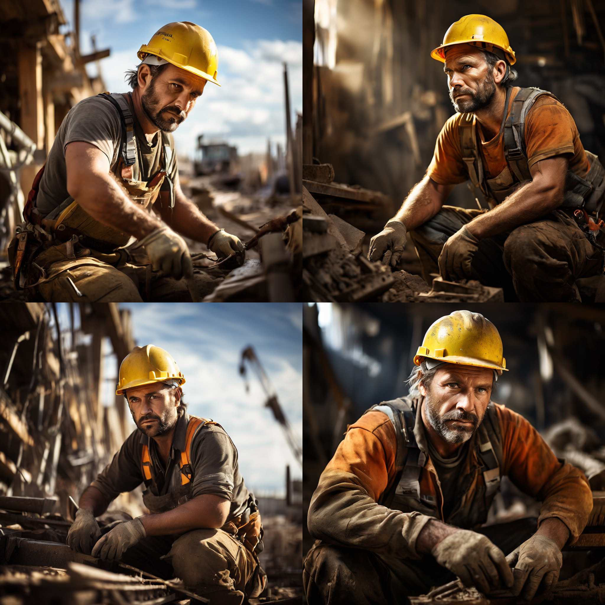 A construction worker work