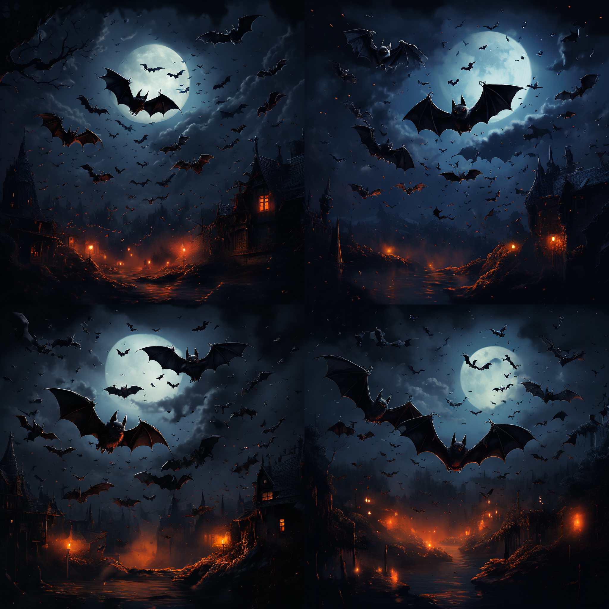 Bats during the night