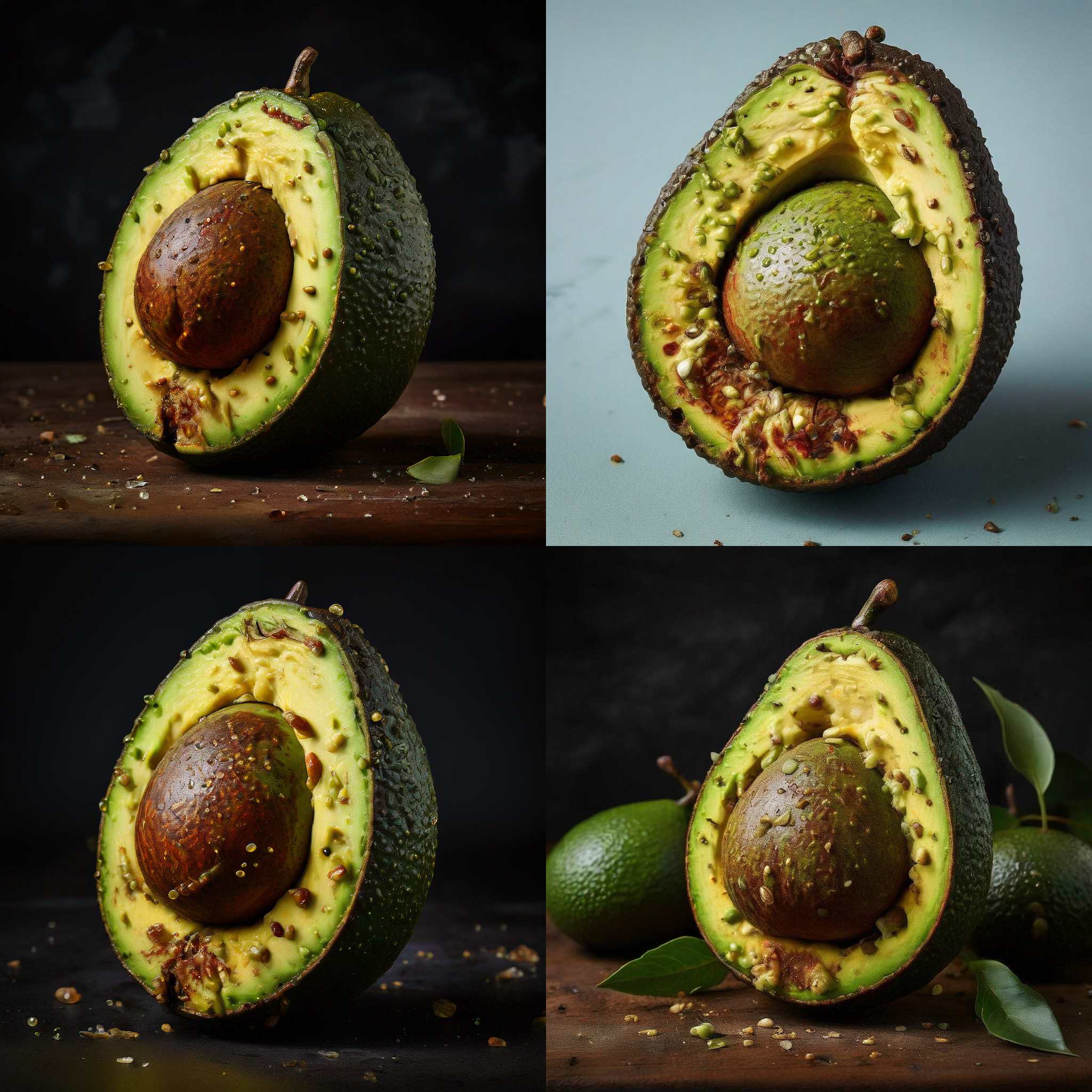 An overripe avocado