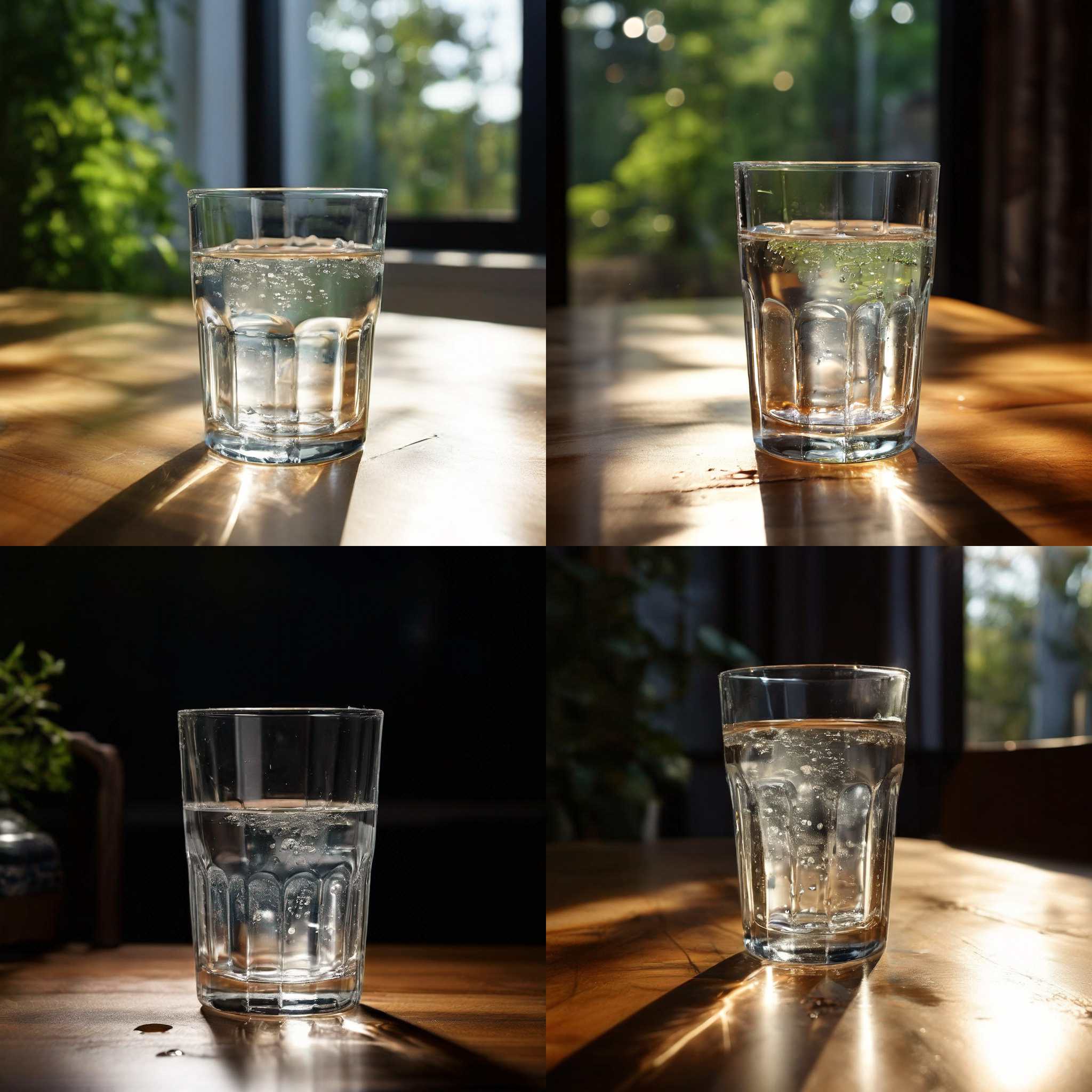 A glass of water placed on a table