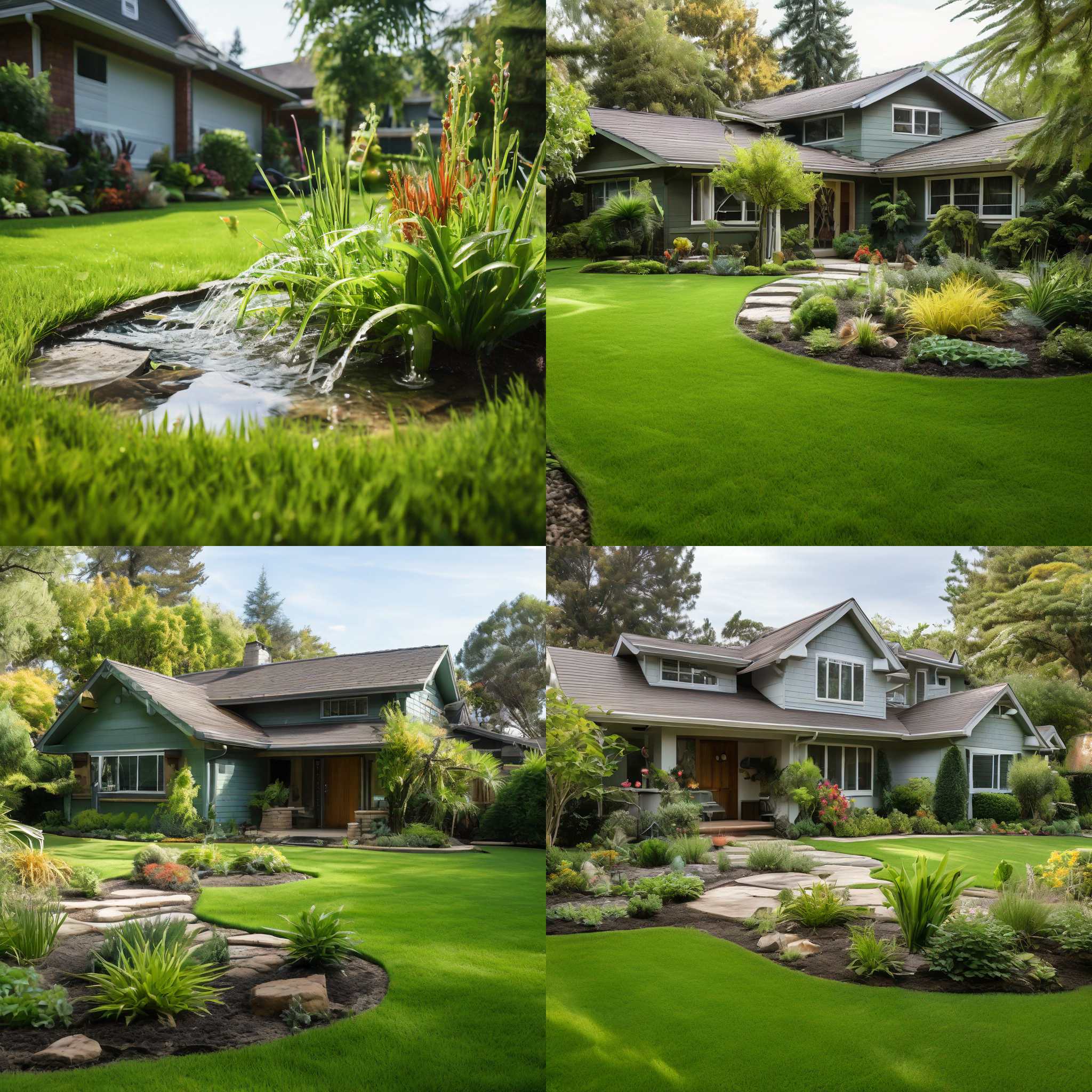 A regularly watered lawn