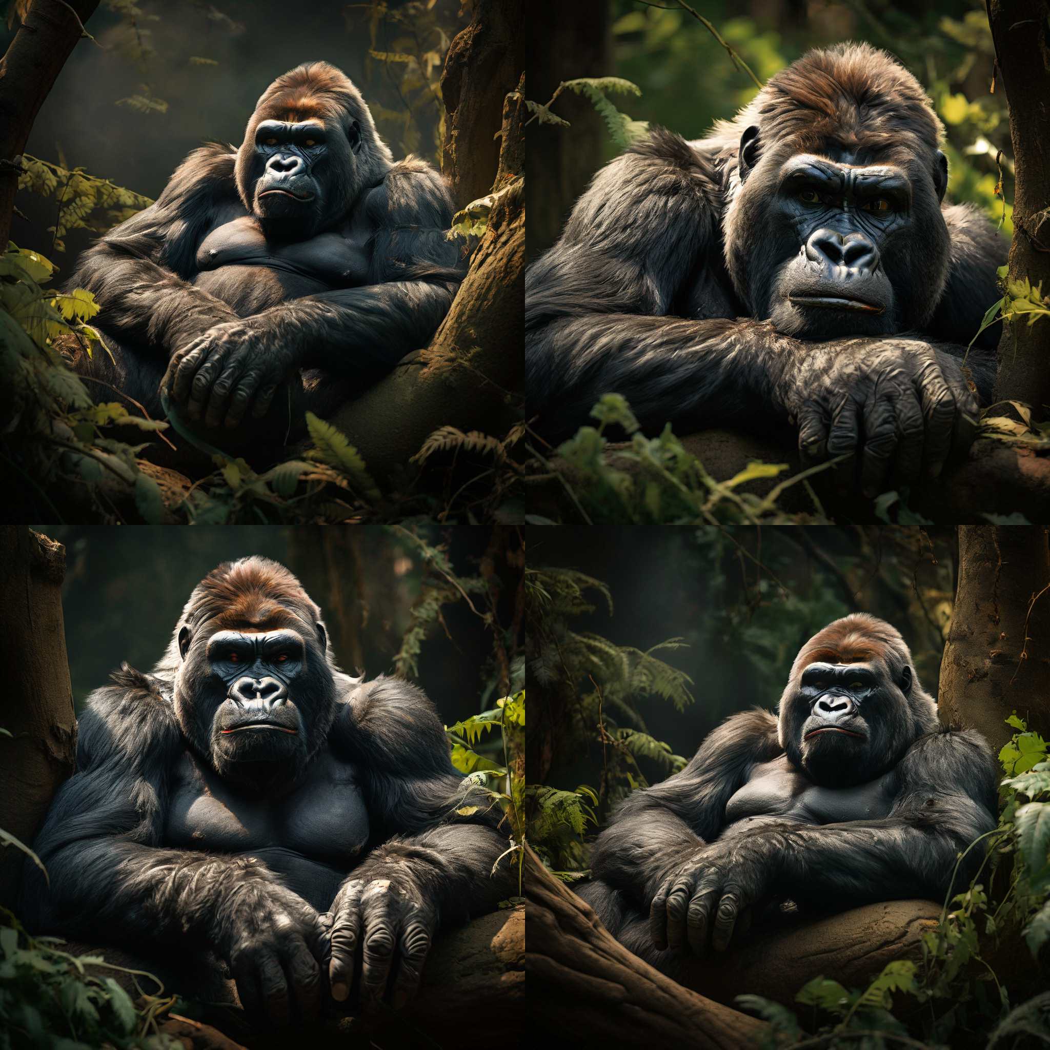 A resting gorilla