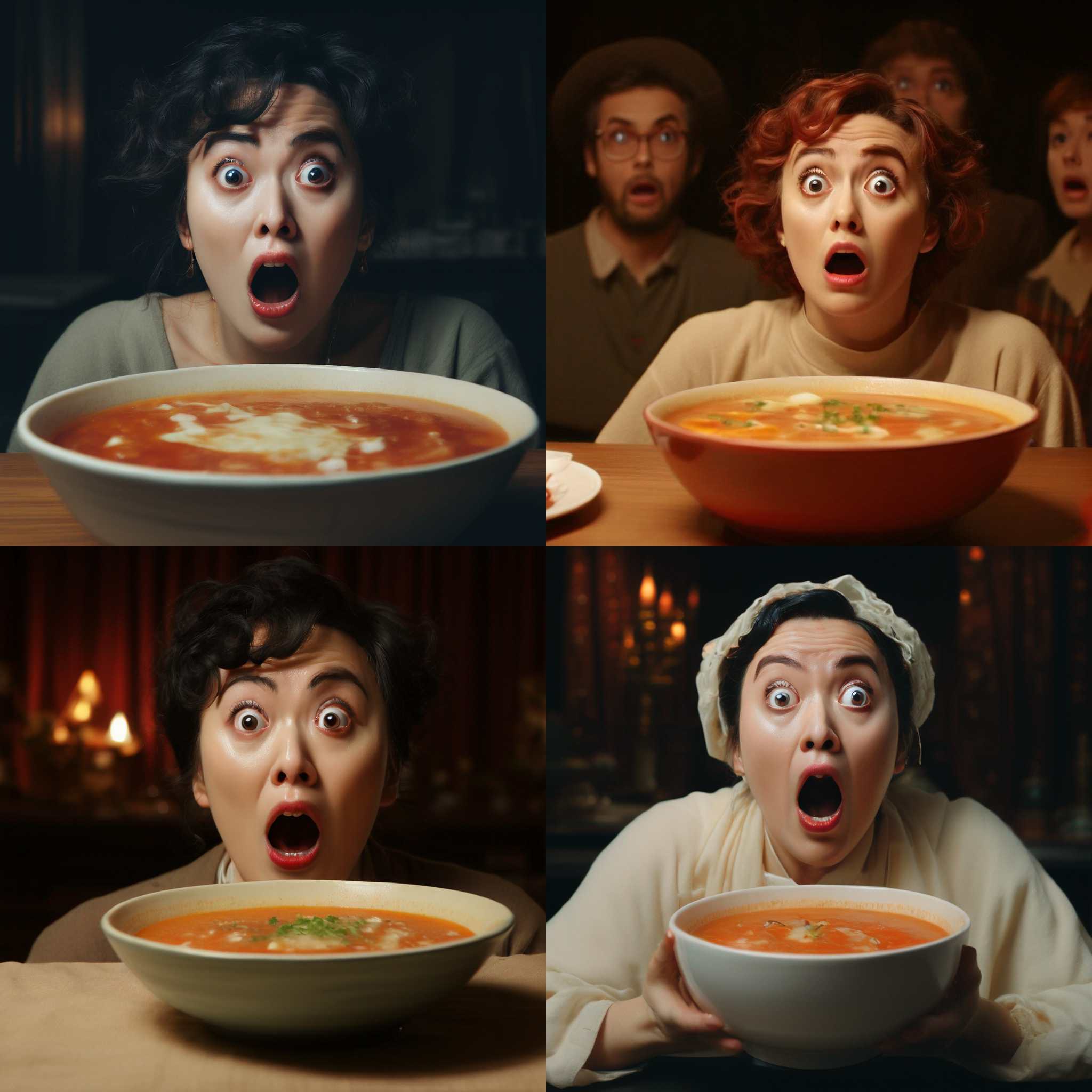 A person's face when watching soup opera