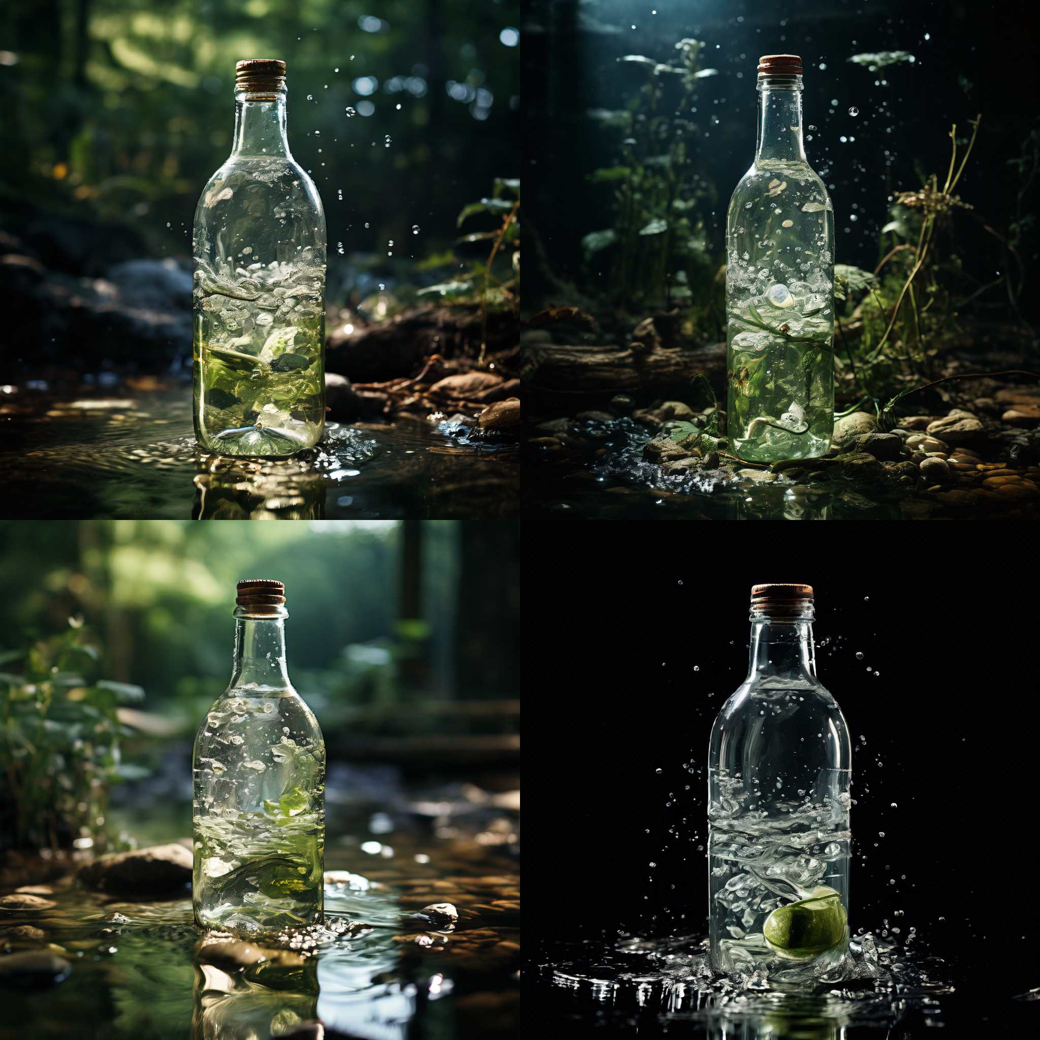 A full bottle in water