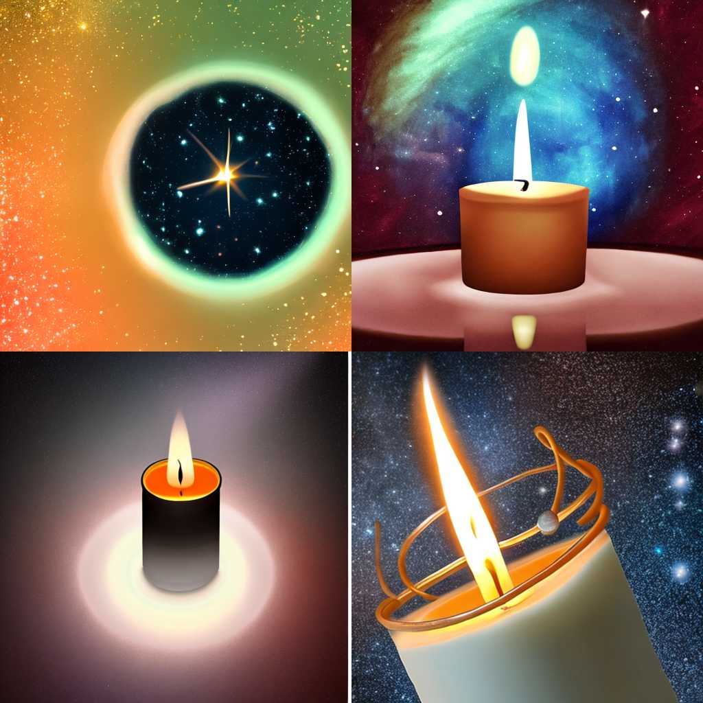 A candle in space