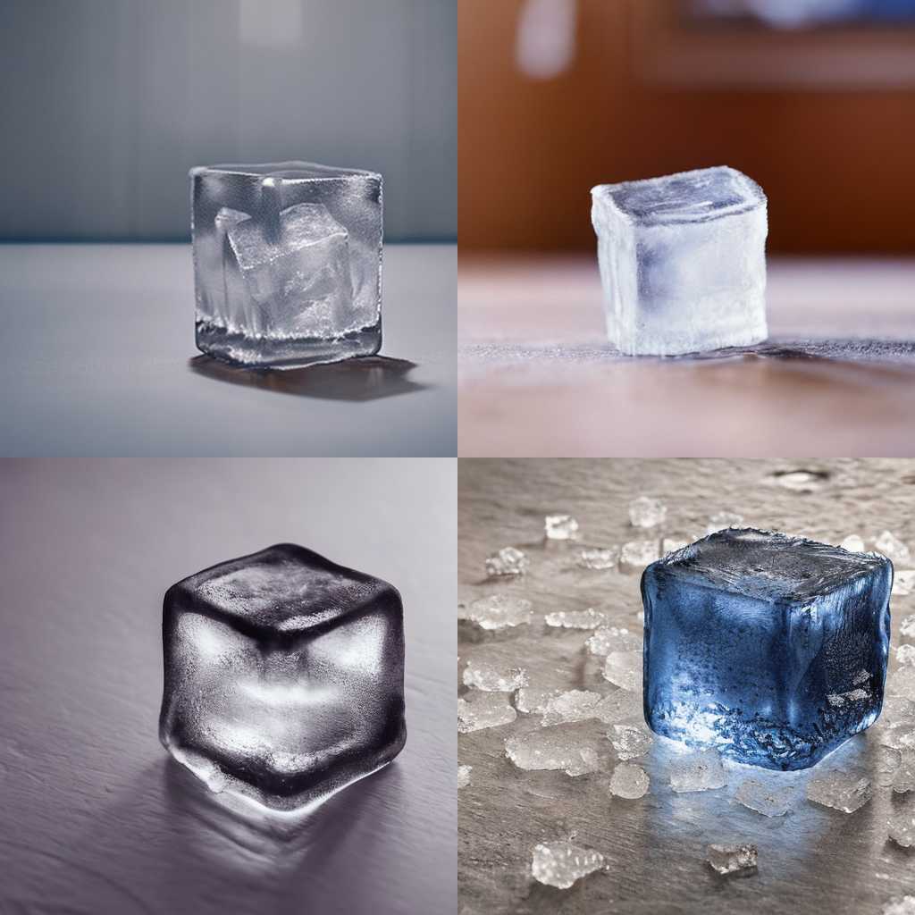 An ice cube in a warm room