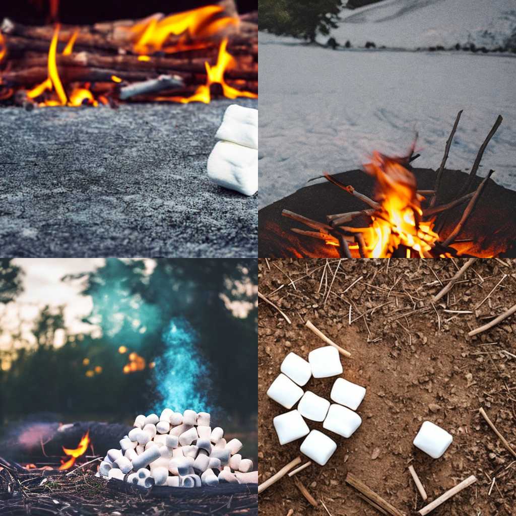 Marshmallow over a bonfire