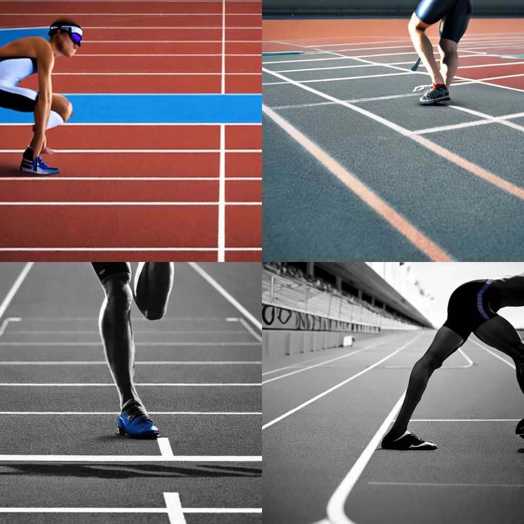 A track athlete waiting for the starting gun