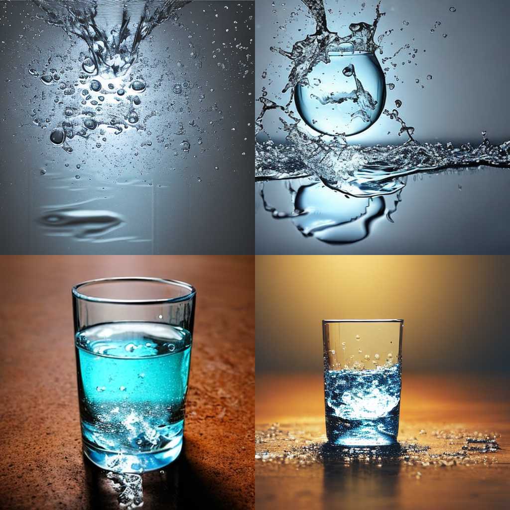 A glass of water dropped on the floor