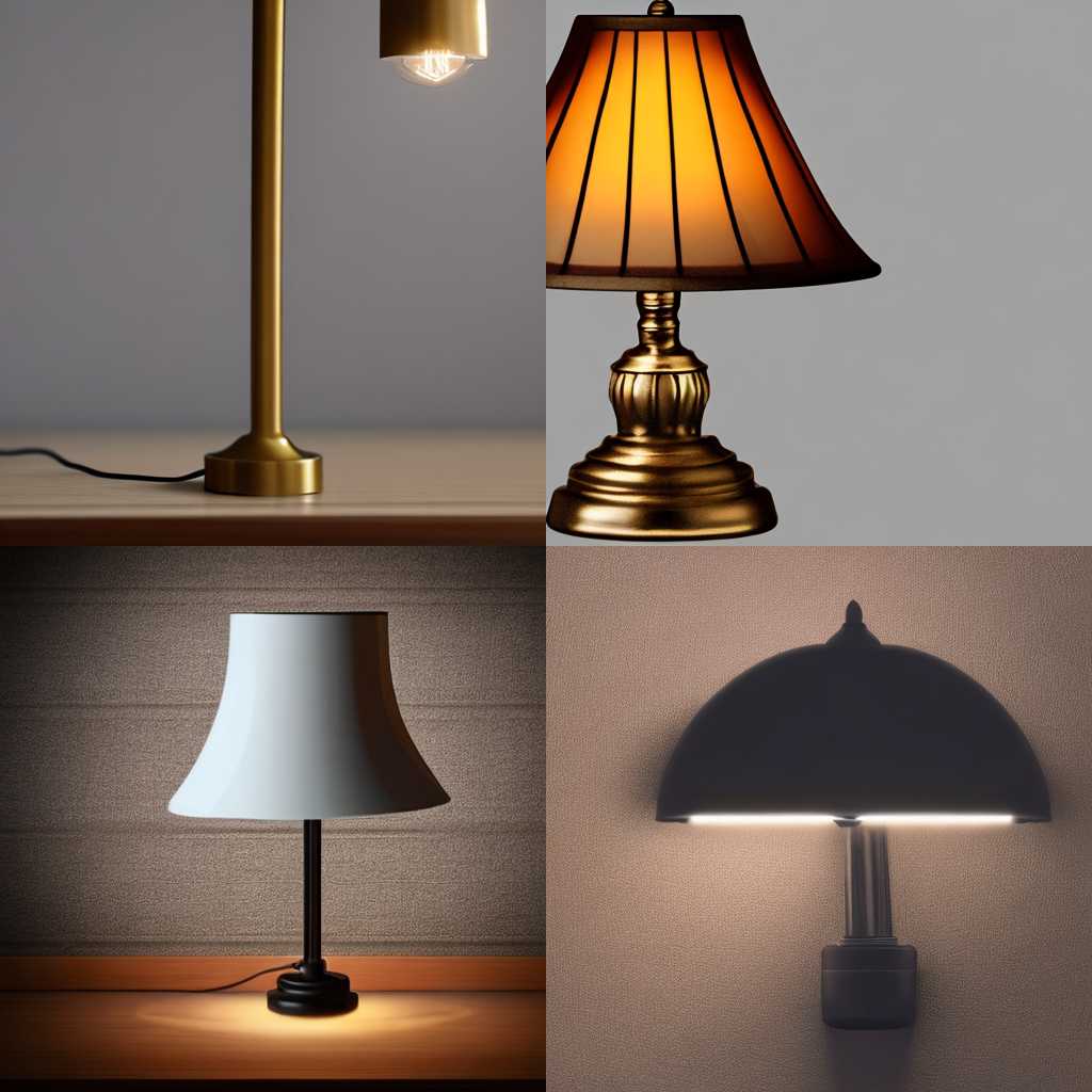 A lamp with the knob switched off