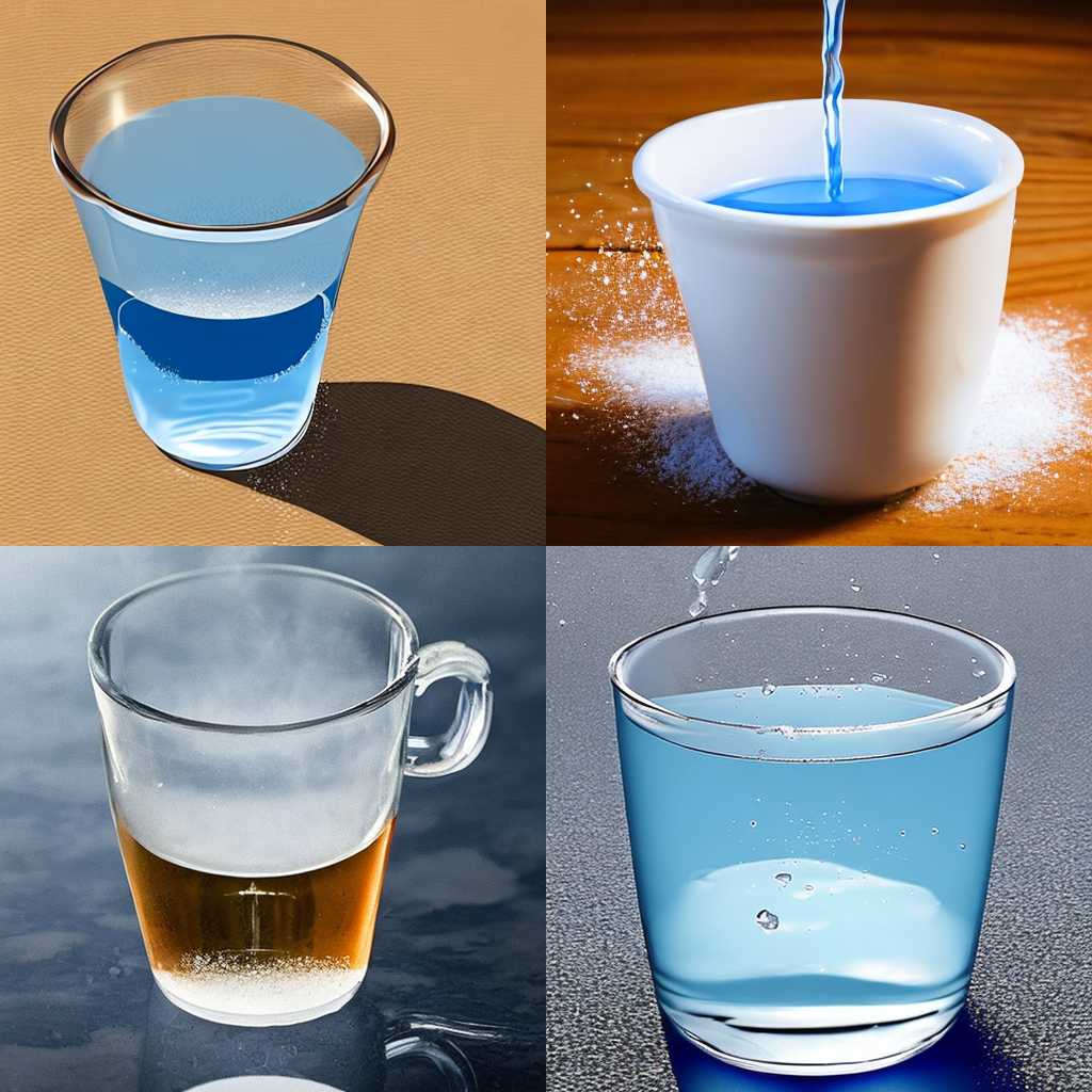 A cup of water properly mixed with salt