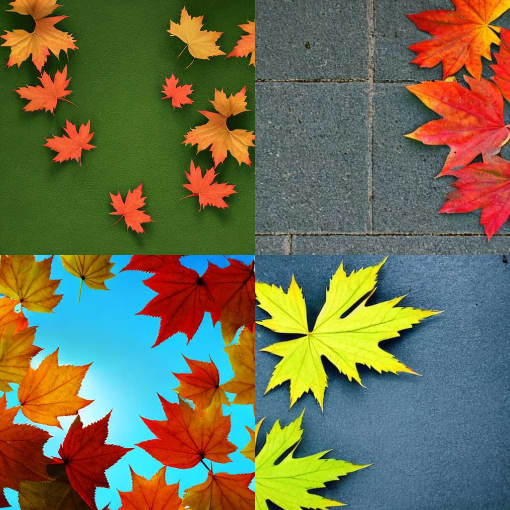 Maple leaves during summer