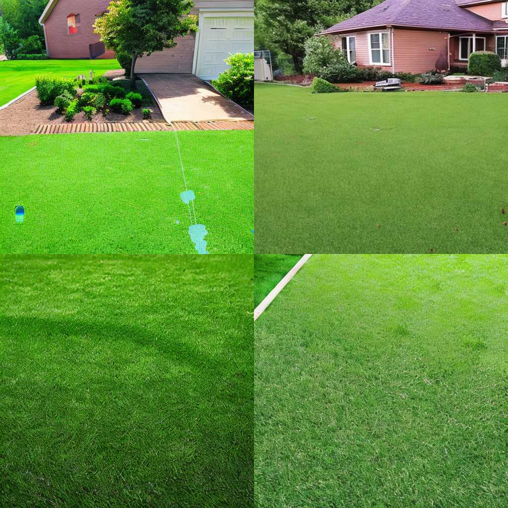 A rarely watered lawn